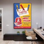 cartel de queso vintage 1