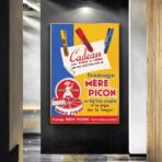 cartel de queso vintage 1