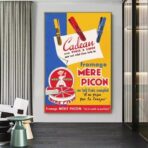 cartel de queso vintage 1