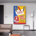 cartel de queso vintage 1