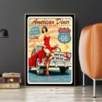 cartel de garaje vintage