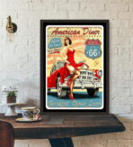 cartel de garaje vintage