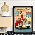 cartel de garaje vintage