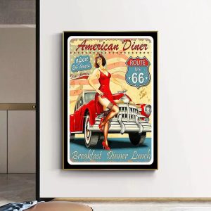 cartel de garaje vintage