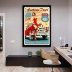 cartel de garaje vintage