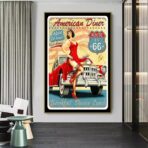 cartel de garaje vintage
