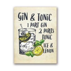 cartel de gin tonic