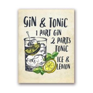 cartel de gin tonic