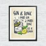 cartel de gin tonic