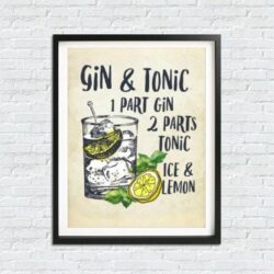 cartel de gin tonic