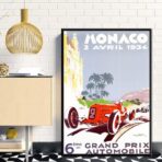 cartel gran prix monaco vintage