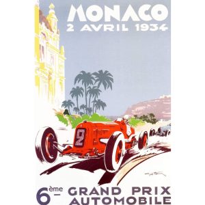 cartel gran prix monaco vintage
