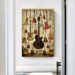 cartel de guitarra vintage
