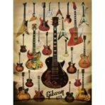 cartel de guitarra vintage