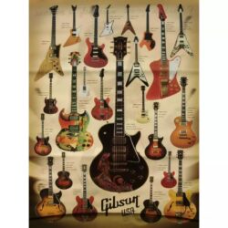 cartel de guitarra vintage