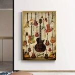 cartel de guitarra vintage