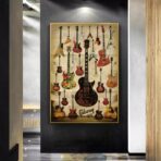 cartel de guitarra vintage