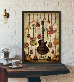 cartel de guitarra vintage