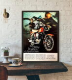 cartel vintage de harley davidson