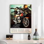 cartel vintage de harley davidson