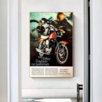 cartel vintage de harley davidson