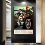 cartel vintage de harley davidson
