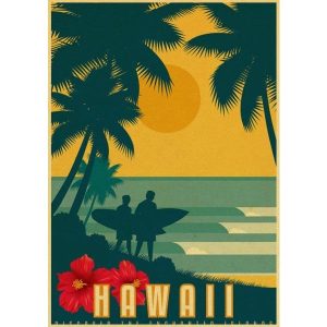 affiche hawaii vintage