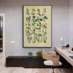 cartel de herbario vintage