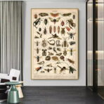 cartel de insectos vintage 1