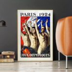 cartel vintage de los juegos olimpicos 1