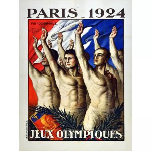 cartel vintage de los juegos olimpicos 1