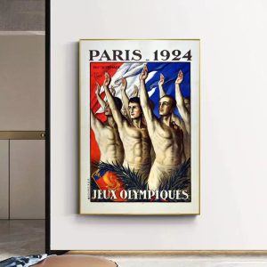 cartel vintage de los juegos olimpicos 1