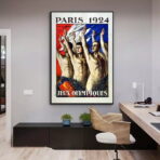 cartel vintage de los juegos olimpicos 1