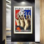 cartel vintage de los juegos olimpicos 1