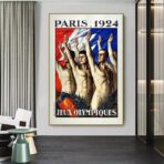 cartel vintage de los juegos olimpicos 1