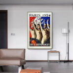 cartel vintage de los juegos olimpicos 1