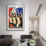 cartel vintage de los juegos olimpicos 1