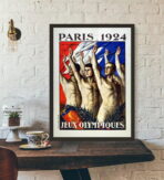 cartel vintage de los juegos olimpicos 1