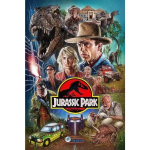 cartel parque jurasico 1