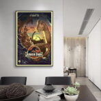 cartel parque jurasico vintage