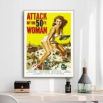 cartel de pelicula el ataque de la mujer de 50 pies