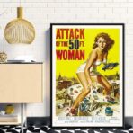 cartel de pelicula el ataque de la mujer de 50 pies