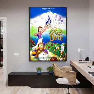 cartel la bella y la bestia disney