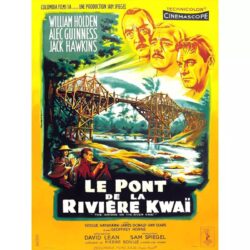cartel de pelicula el puente del rio kwai