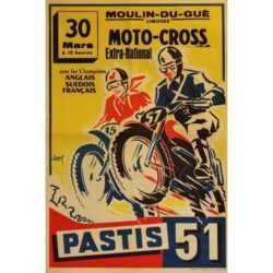 cartel de moto vintage