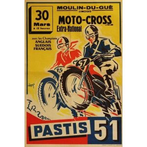 cartel de moto vintage