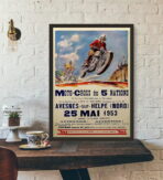 cartel de motocross vintage
