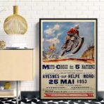 cartel de motocross vintage