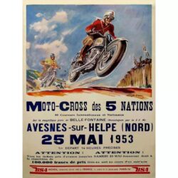 cartel de motocross vintage