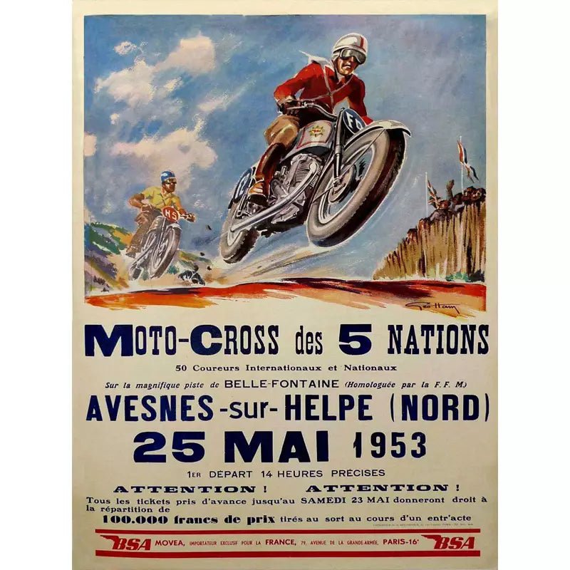 cartel de motocross vintage cartel de motocross vintage